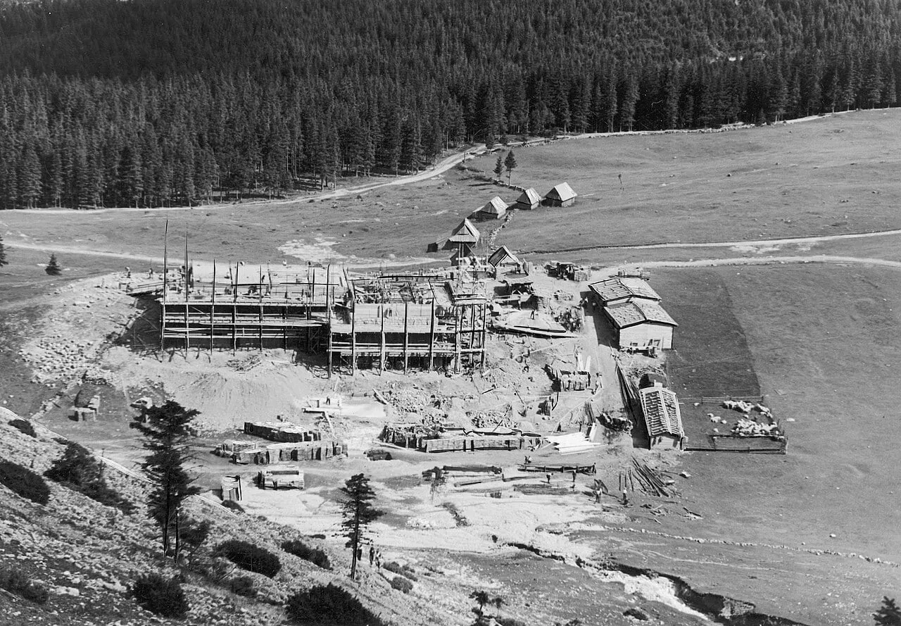 Budowa hotelu na Kalatówkach w 1938 roku