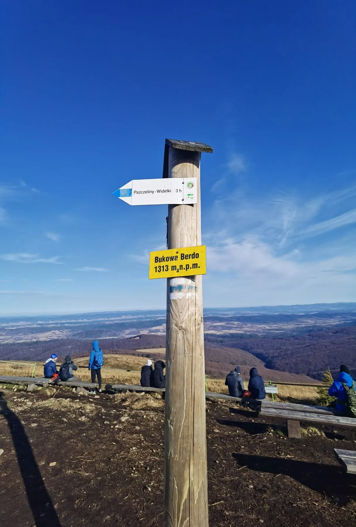 Drogowskaz na Bukowym Berdzie