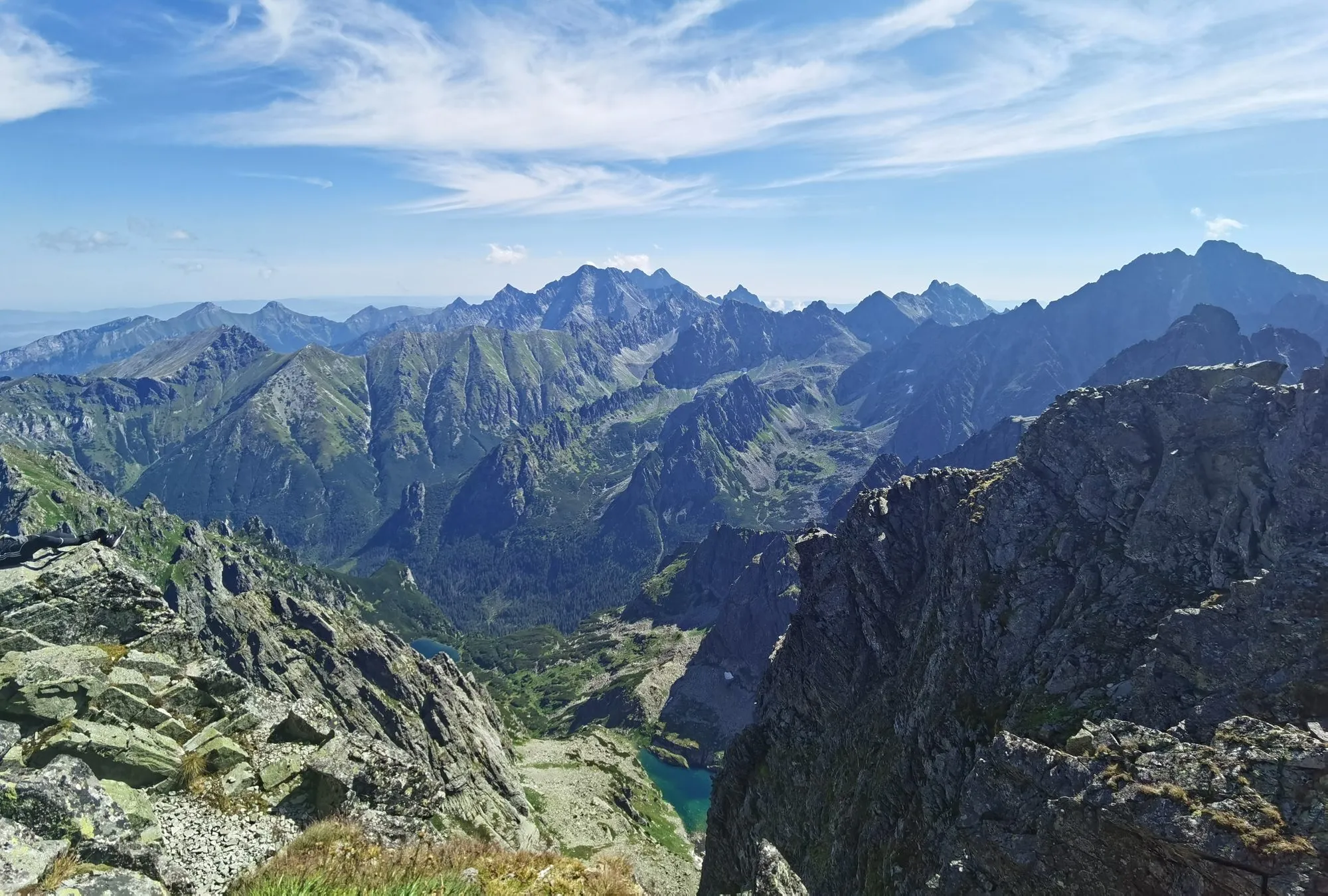 Tatry Wysokie widziane z Rysów, sierpień 2023