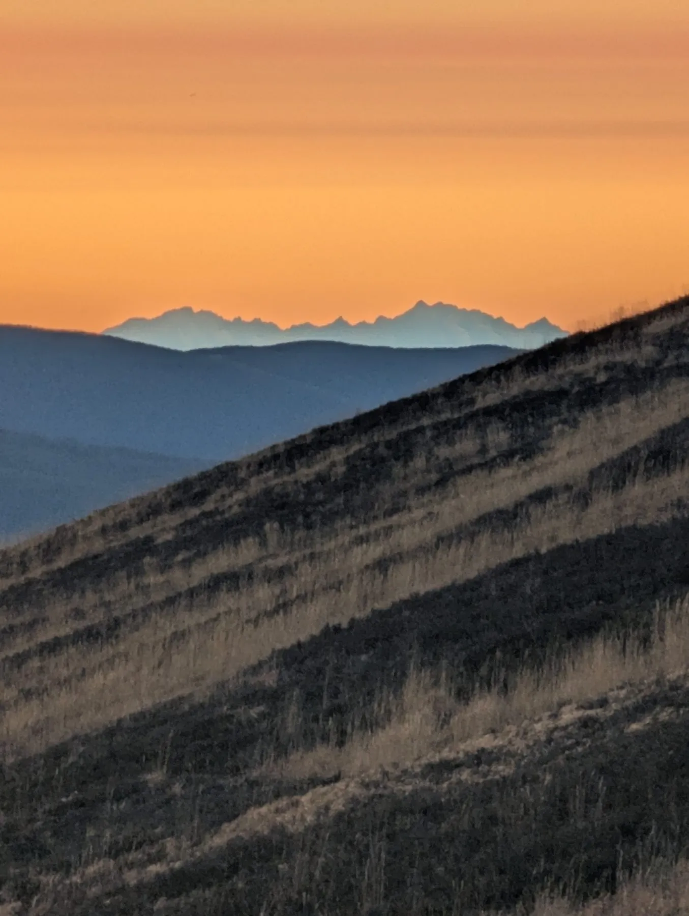 Tatry widziane ze Smereka o zachodzie słońca
