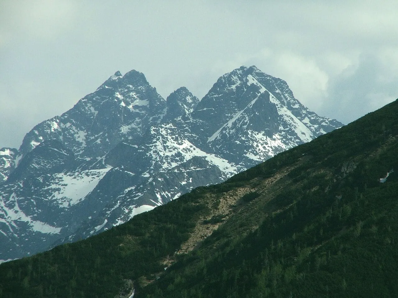 Widok z Gęsiej Szyi na Tatry Wysokie