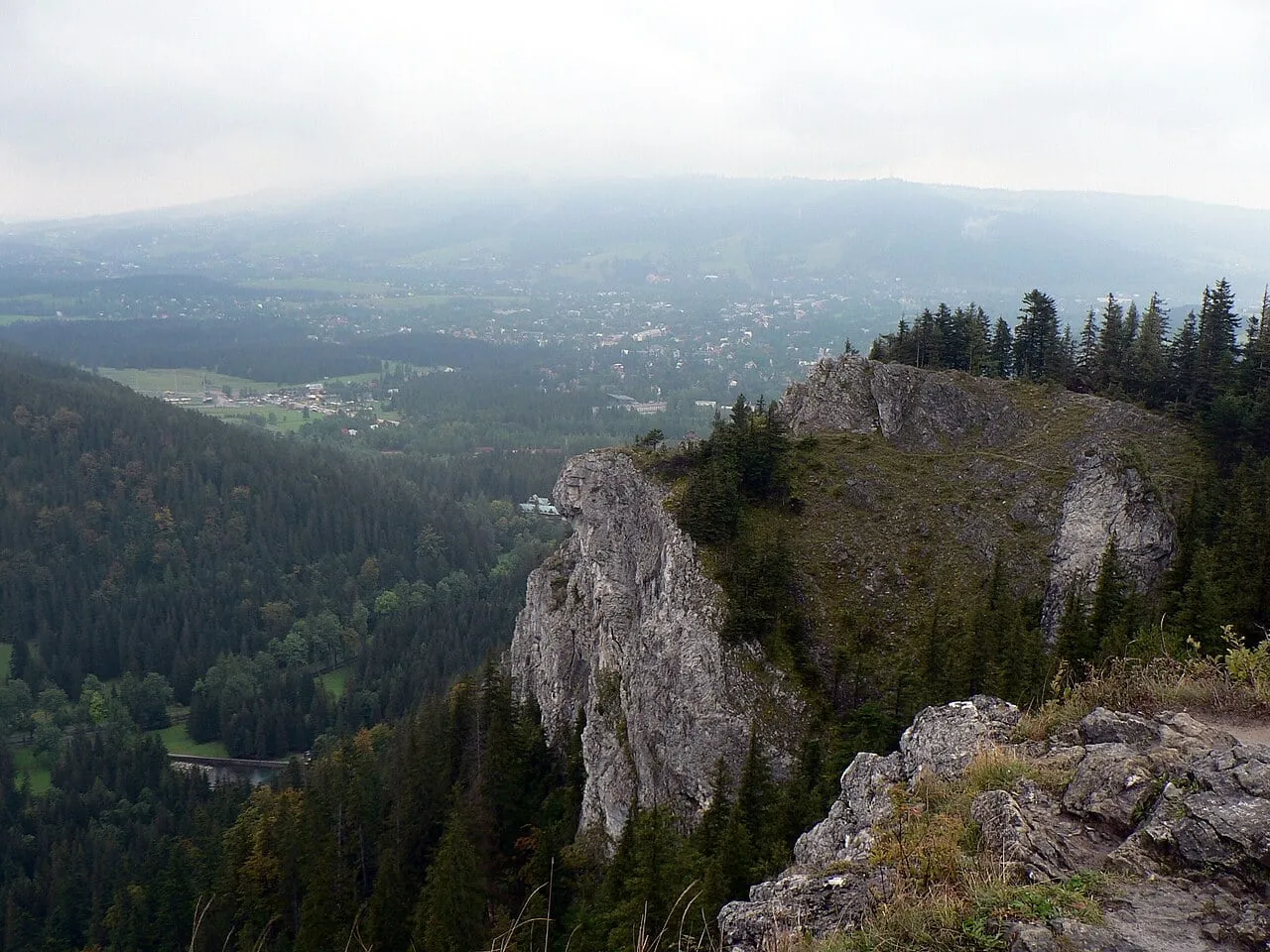 Widok ze szczytu Nosala na Zakopane